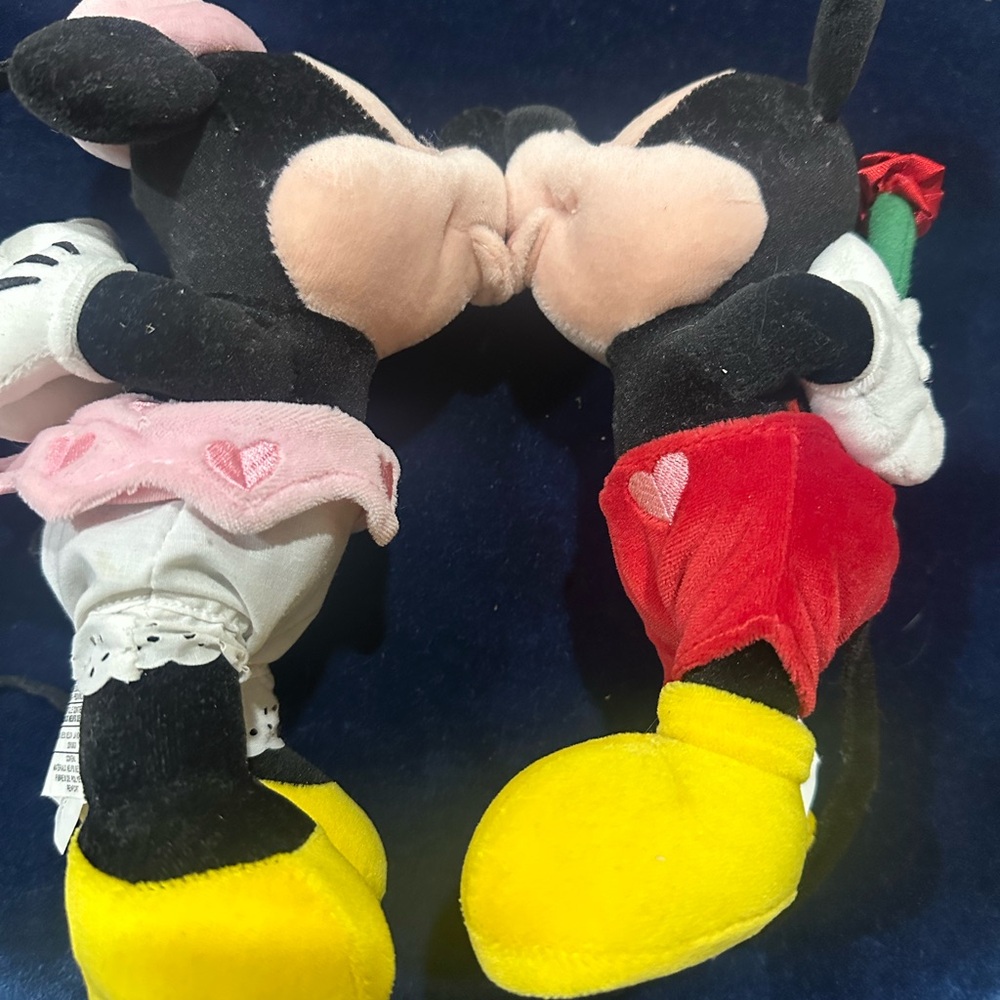 Disney Mickey and Minnie Plush Pair - Black, Red, Yellow